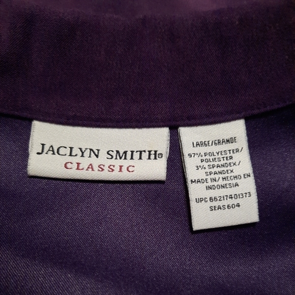 Jaclyn Smith Purple Blazer Large - Picture 5 of 6
